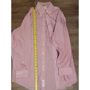 Brooks Brothers 346 Men's Red White Striped Dress Shirt Sz‎ 16.5 4/5